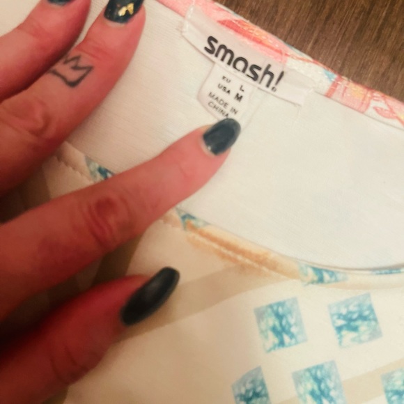 Orchid Kaleidoscope High Neck Structured Dress - Picture 10 of 10